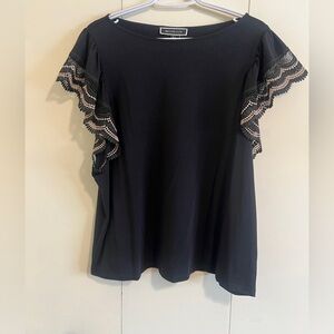 Melanie Lyne Shirt with Crochet Sleeves